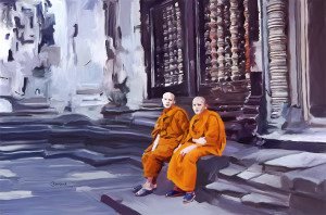 Angkor Wat - Monks