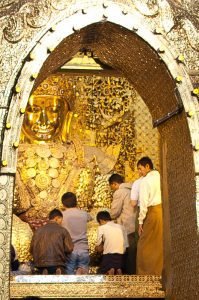 The Mahamuni Temple in Amarapura, Mandalay, Myanmar (Burma)