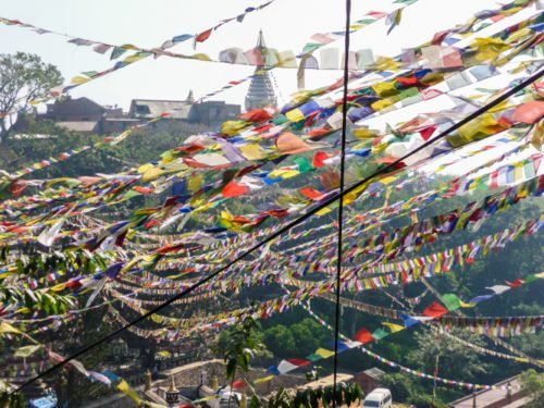 Prayer Flags, Swayambhunath, Kathmandu Valley, Nepal